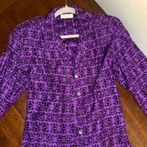 Vintage 70s/80s Christian Dior Button Down Blouse Top